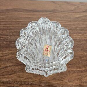 Natchmann crystal shell lidded trinket box for jewelry W. Germany
